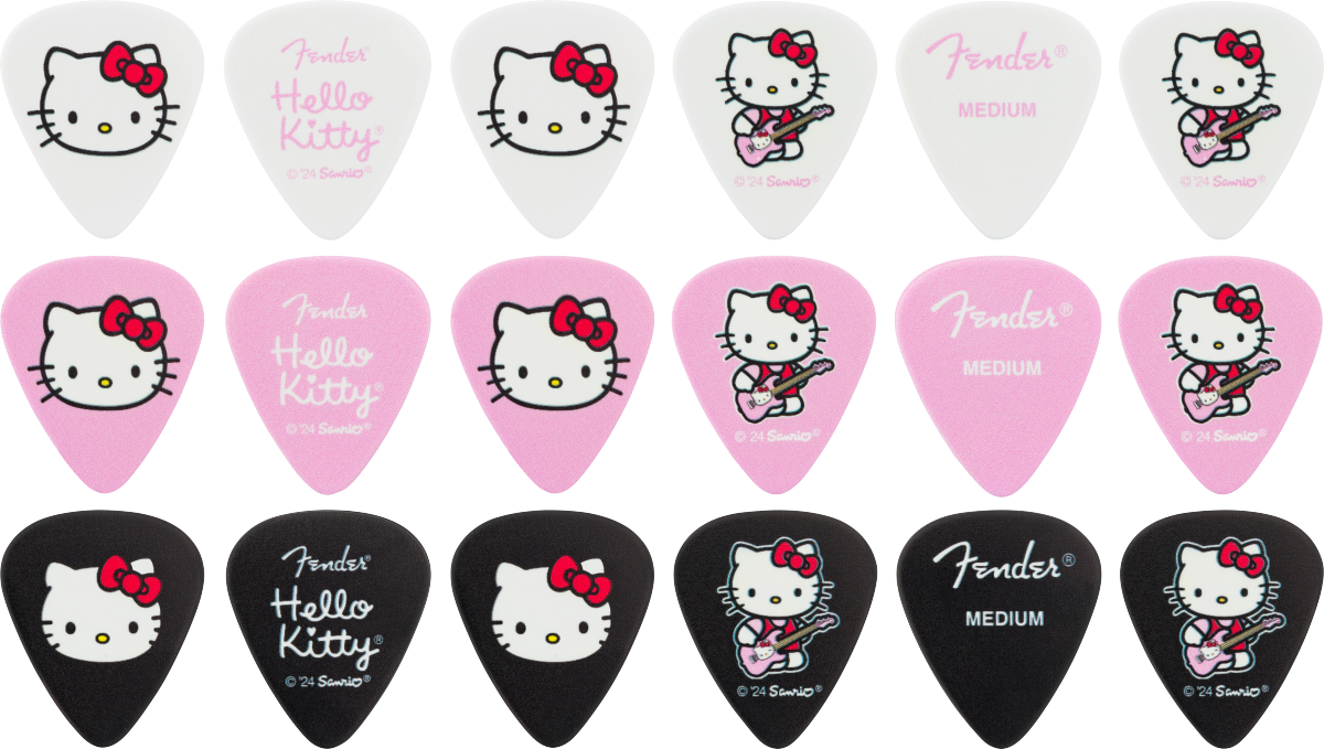 Foto 4 pulgar | Lata De Púas Fender X Hello Kitty - 18 Púas