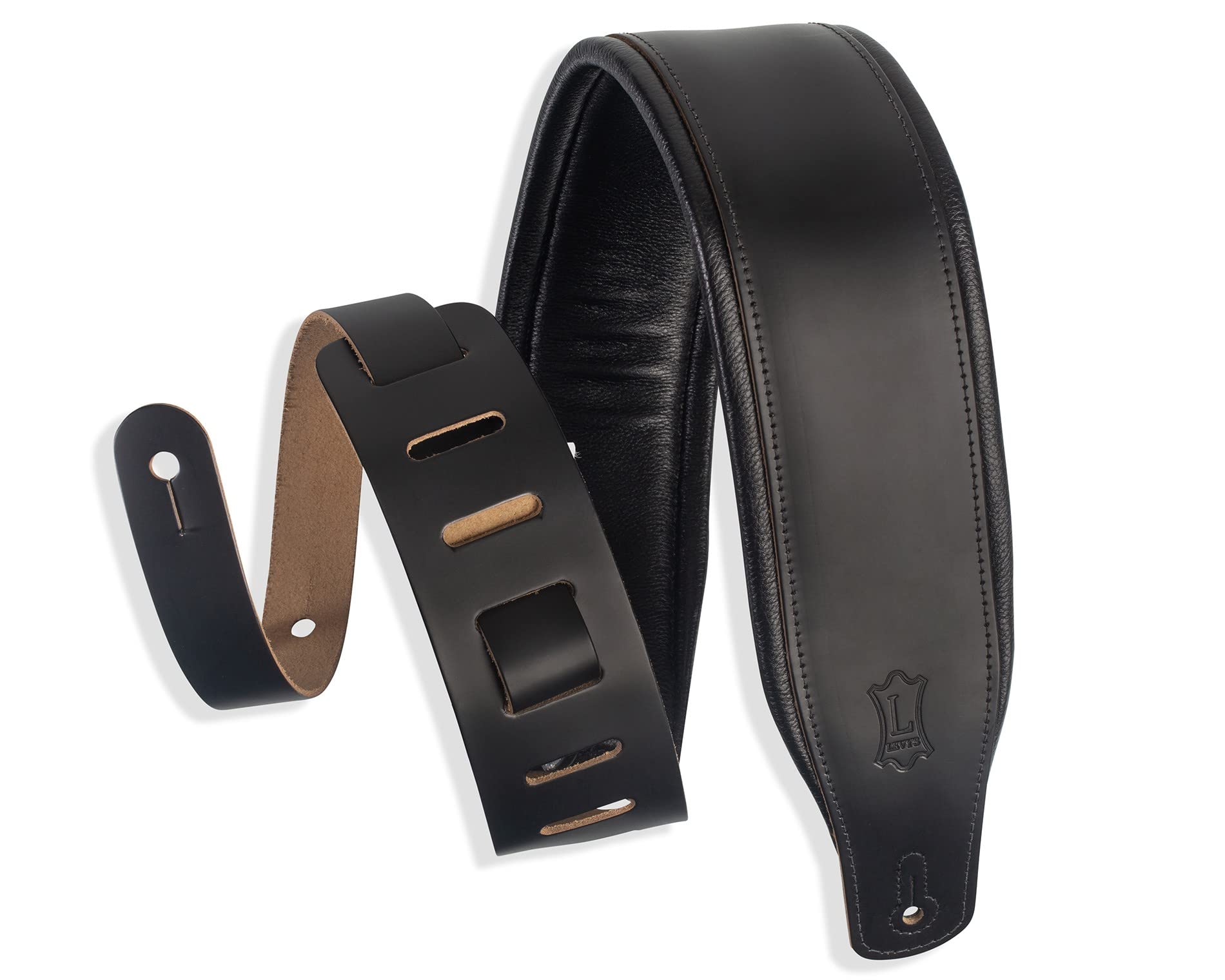 Foto 2 pulgar | Correa Para Guitarra Levy's Leathers Amped Leather Series, Color Negro - Venta Internacional.