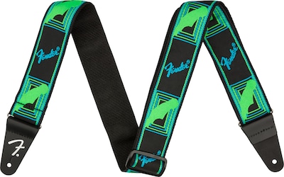 Foto 2 | Correa De Guitarra Fender Neon Con Monograma De 5 Cm, Azul/verde, Con Bloques - Venta Internacional.