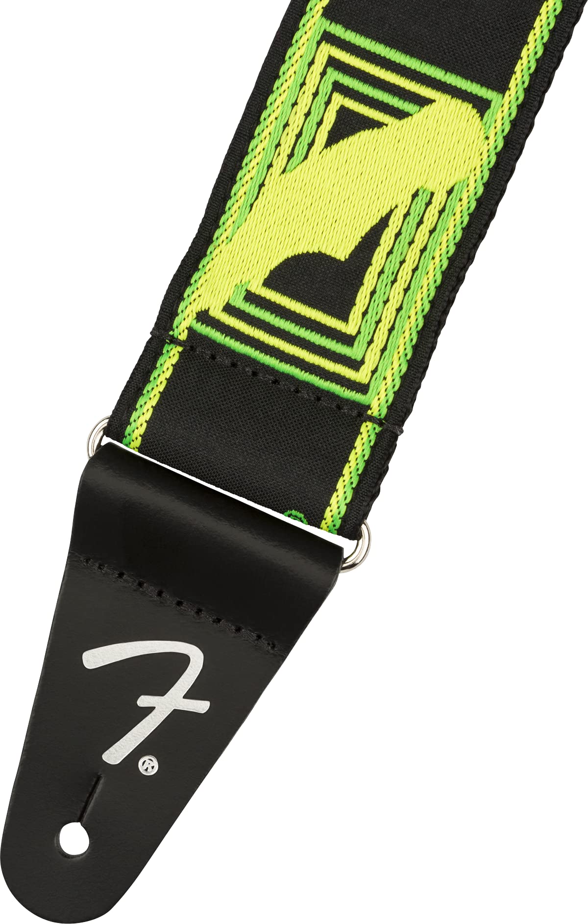 Foto 3 pulgar | Correa De Guitarra Fender Neon Con Monograma Verde/amarillo De 5 Cm De Ancho - Venta Internacional.