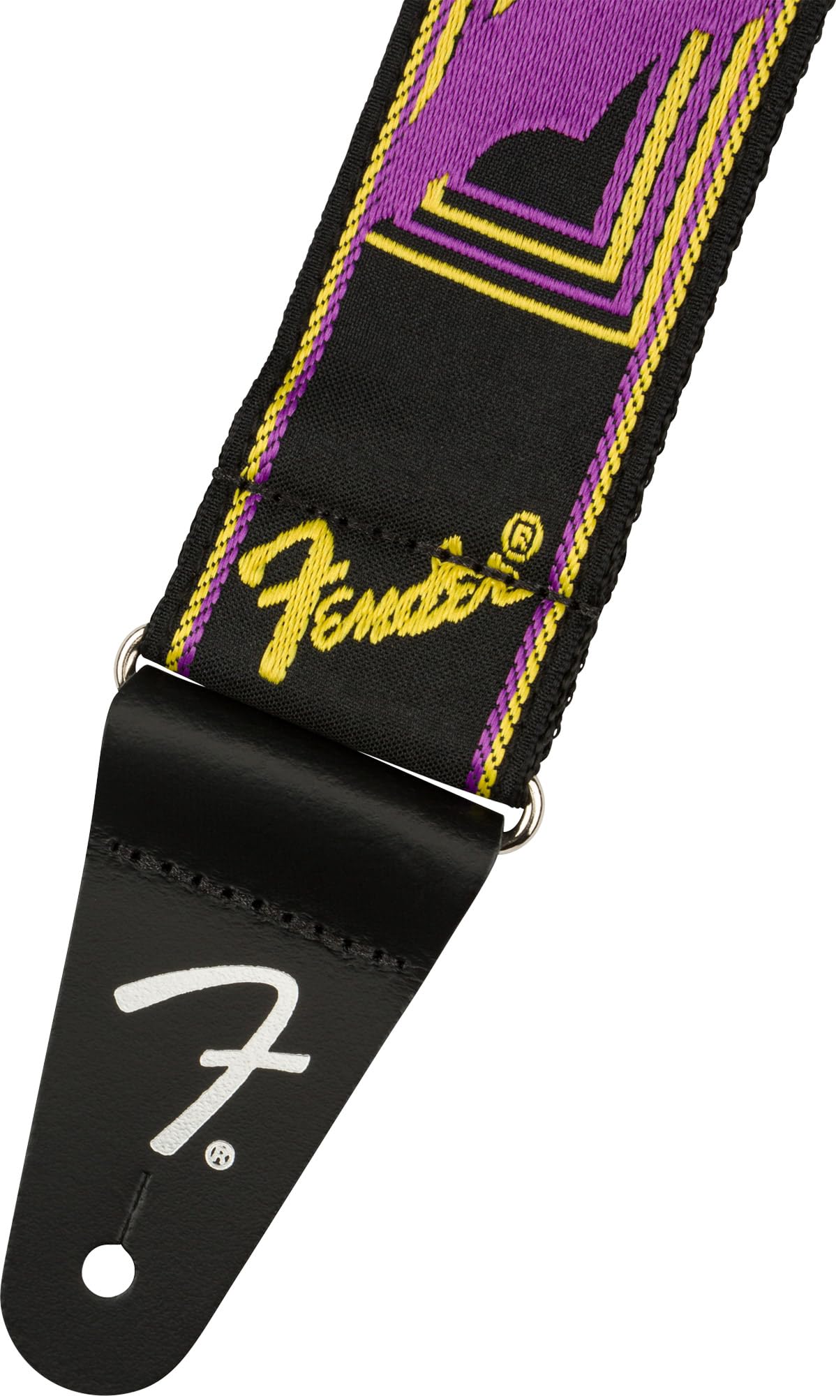 Foto 3 | Correa Para Guitarra Fender Neon Con Monograma De 5 Cm, Morado/amarillo - Venta Internacional.
