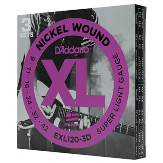 Foto 1 | Encordadura Daddario Exl120-3d Pack 3 Guitarra Eléctrica