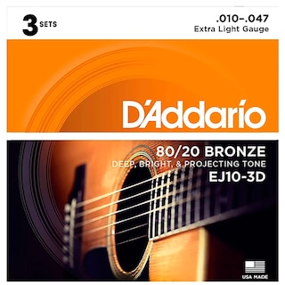 Foto 2 | Encordadura Daddario Ej10-3d 3 Pack Guitarra Eléctrica