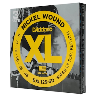 Foto 1 | Encordadura Daddario EXL125-3D para Guitarra Eléctrica 3 Piezas