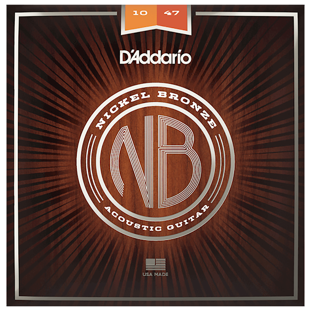 Daddario Nb1047 Juego 6 Cuerdas De Nickel P/ Guitarra Acústica 10-47