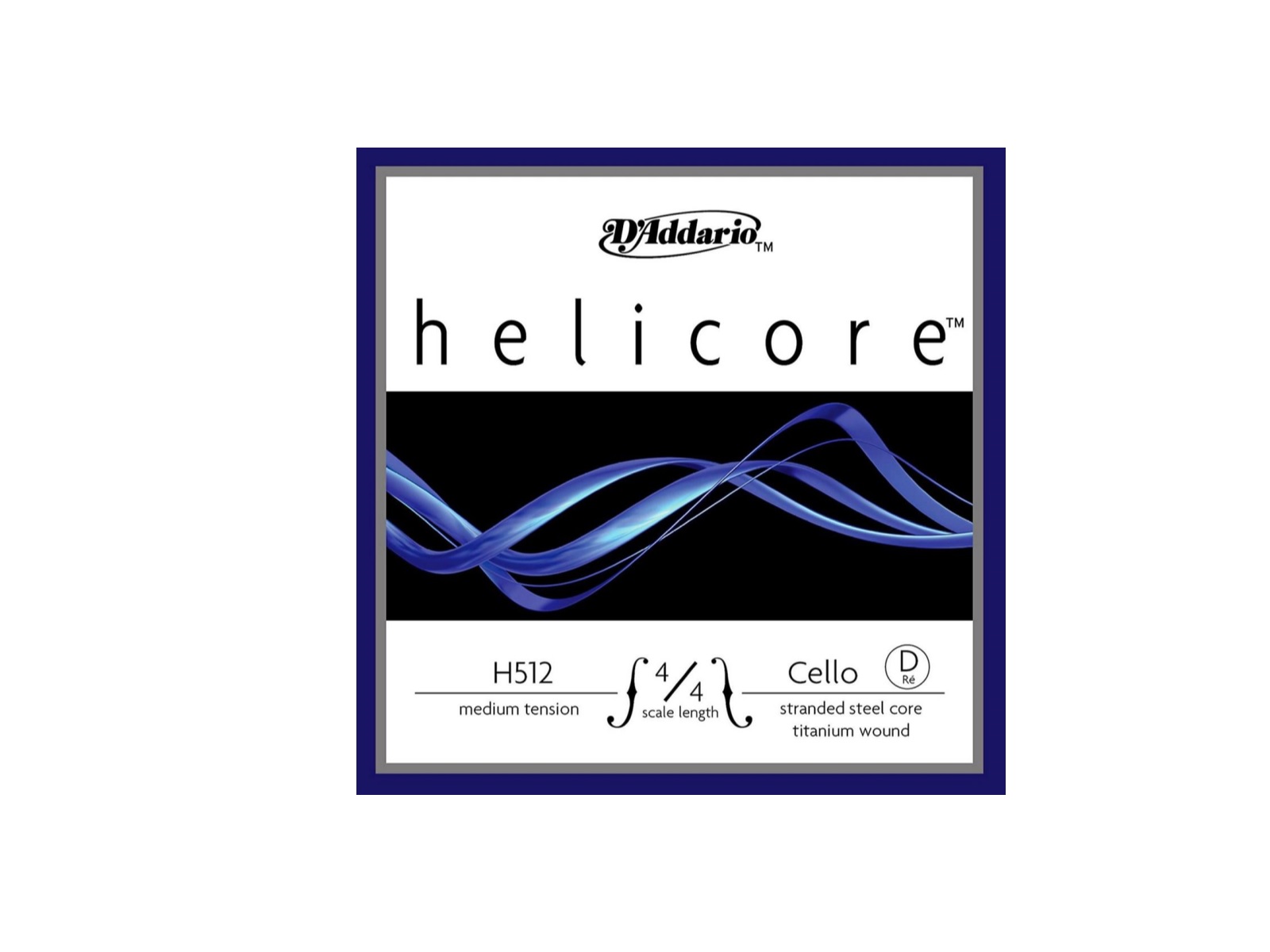 Daddario H512 4/4m Cuerda Re Individual Violonchelo Helicore