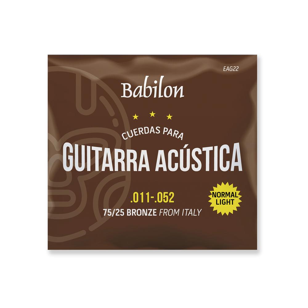 Set De Cuerdas Para Guitarra Acústica Babilon Eag-22/011 (0.011-0.052) 75/25 $150