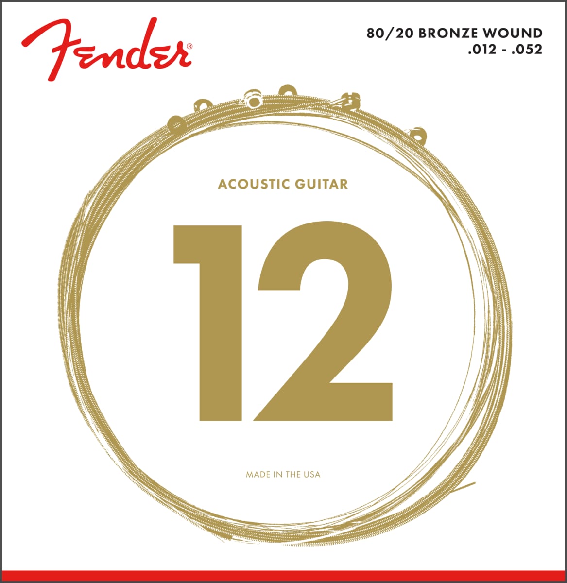Fender Cuerdas Para Guitarra Acústicas De Bronce 80/20 $300