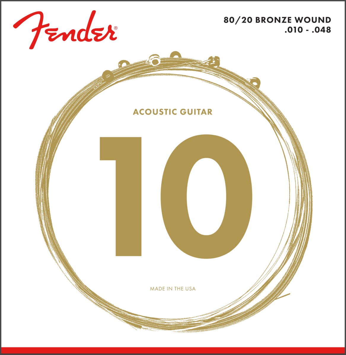Fender Cuerdas Guitarra Acústicas De Bronce 80/20 $300