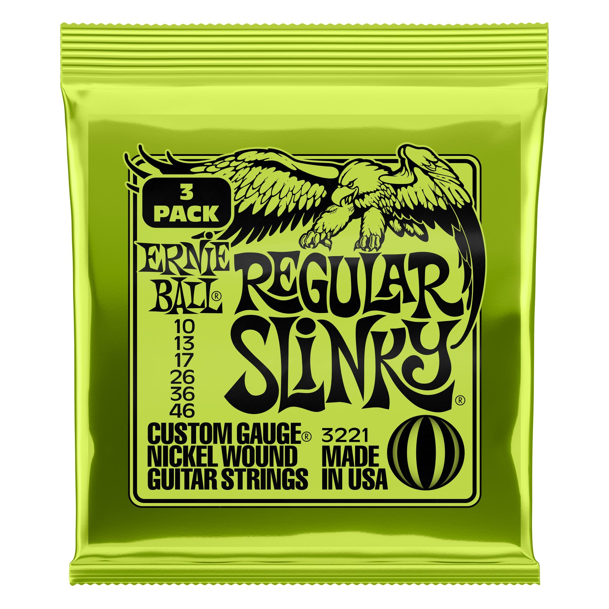 Foto 2 pulgar | Cuerdas Para Guitarra Eléctrica Ernie Ball Regular Slinky 10-46 - Venta Internacional.