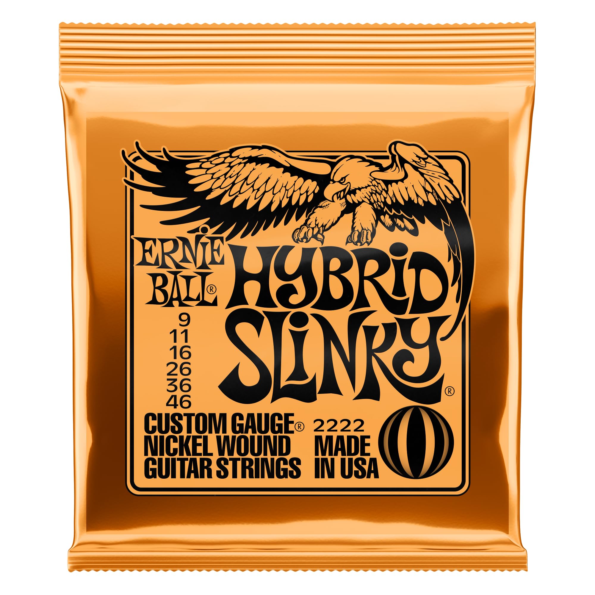 Cuerdas Para Guitarra Eléctrica Ernie Ball Hybrid Slinky Calibre 9-46 - Venta Internacional.
