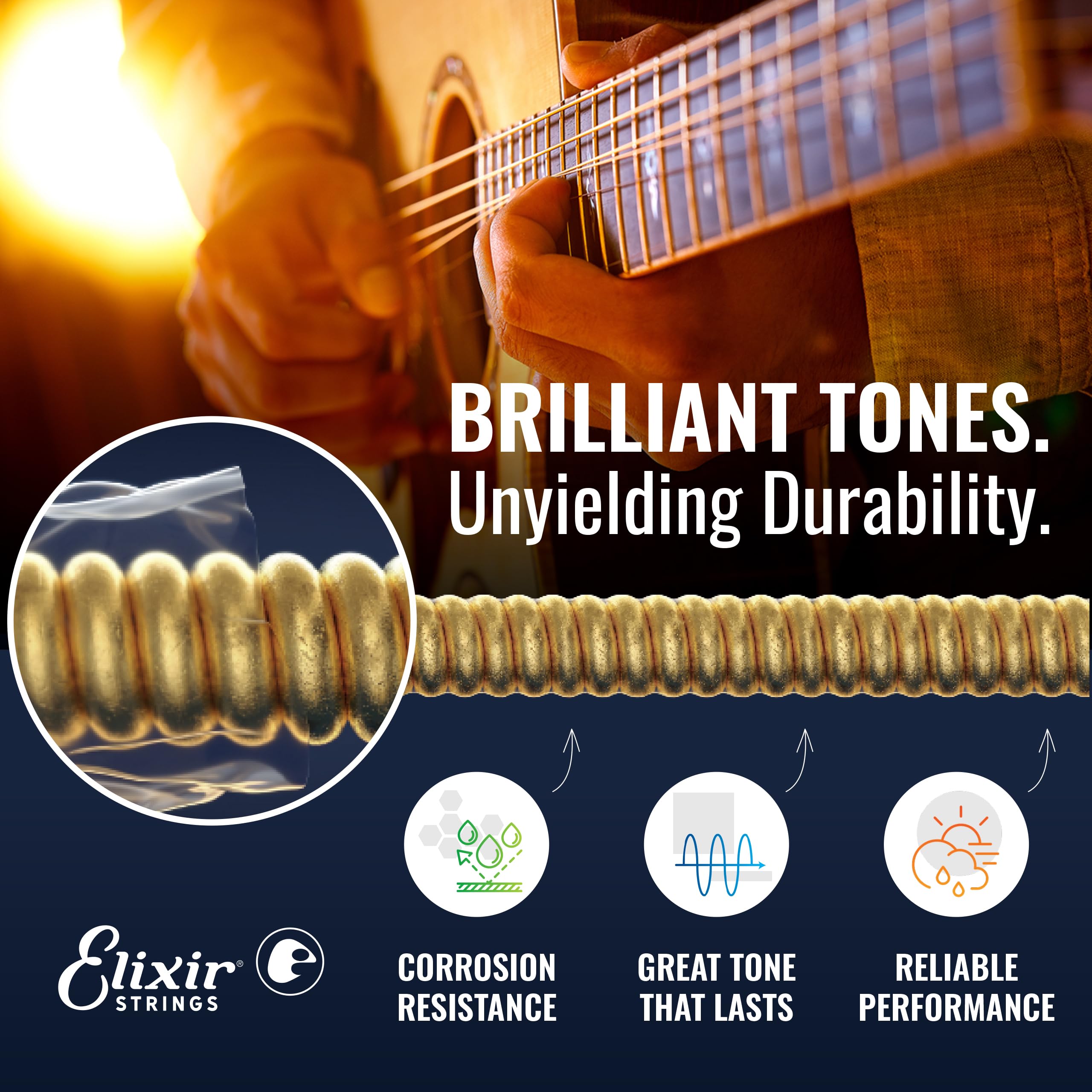 Foto 3 pulgar | Cuerdas Para Guitarra Acústica Elixir 80/20 Bronze Extra Light - Venta Internacional.