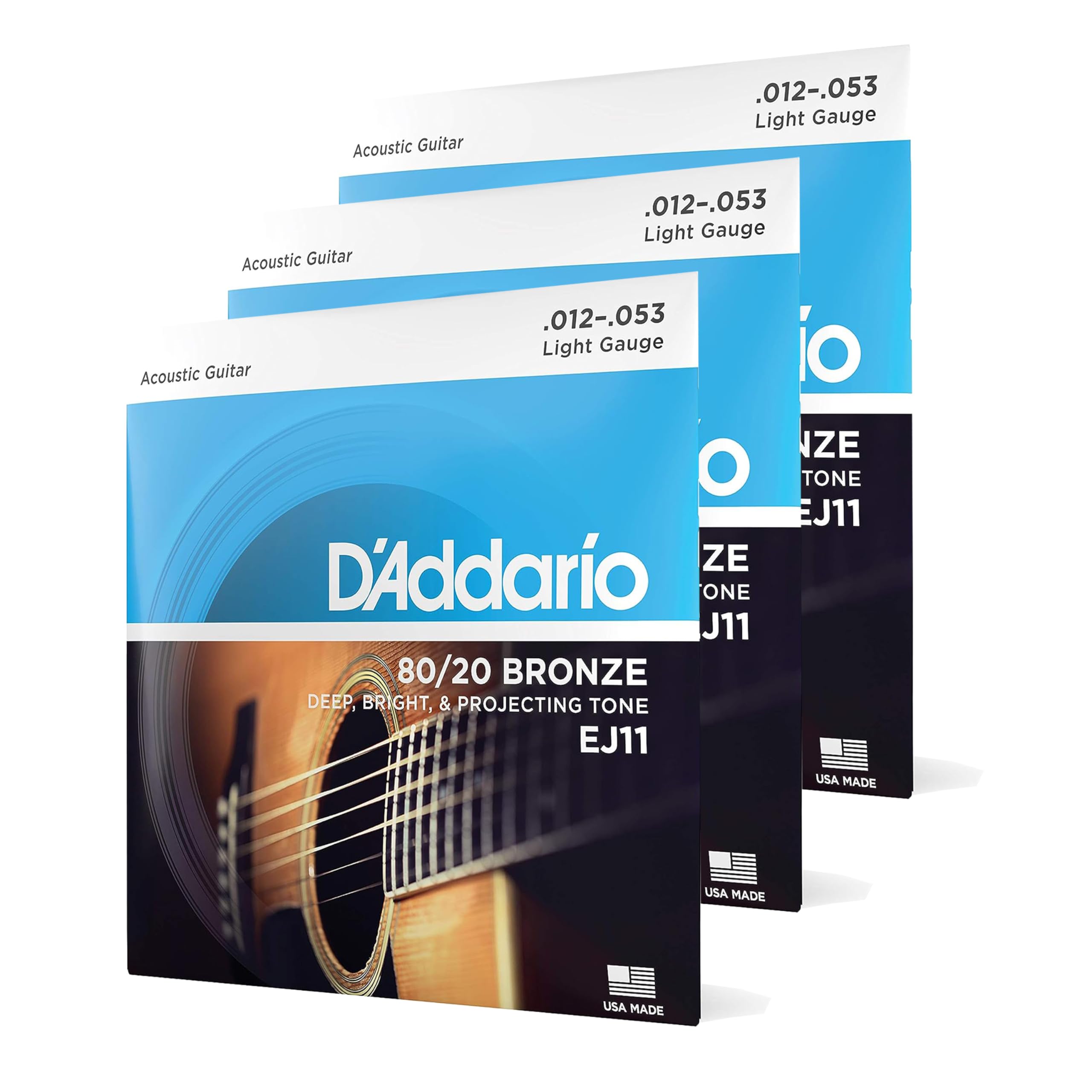 Foto 2 pulgar | Cuerdas Para Guitarra Acústica D'addario Ej11-3d 80/20 Bronze - Venta Internacional.