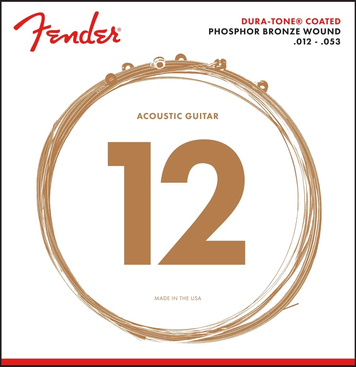 Cuerdas Para Guitarra Acústica Fender Dura-tone Revestidas En Bronce Fosforado - Venta Internacional.