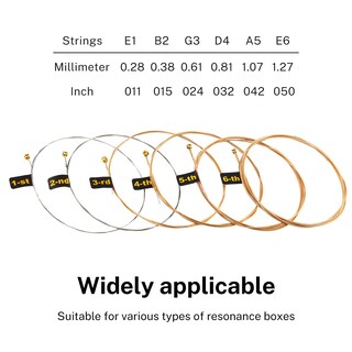 Foto 5 | Paquetes De Cuerdas Para Guitarra Acústica Donner, Paquete De 10 Unidades, Ligeras (11-50) - Venta Internacional.