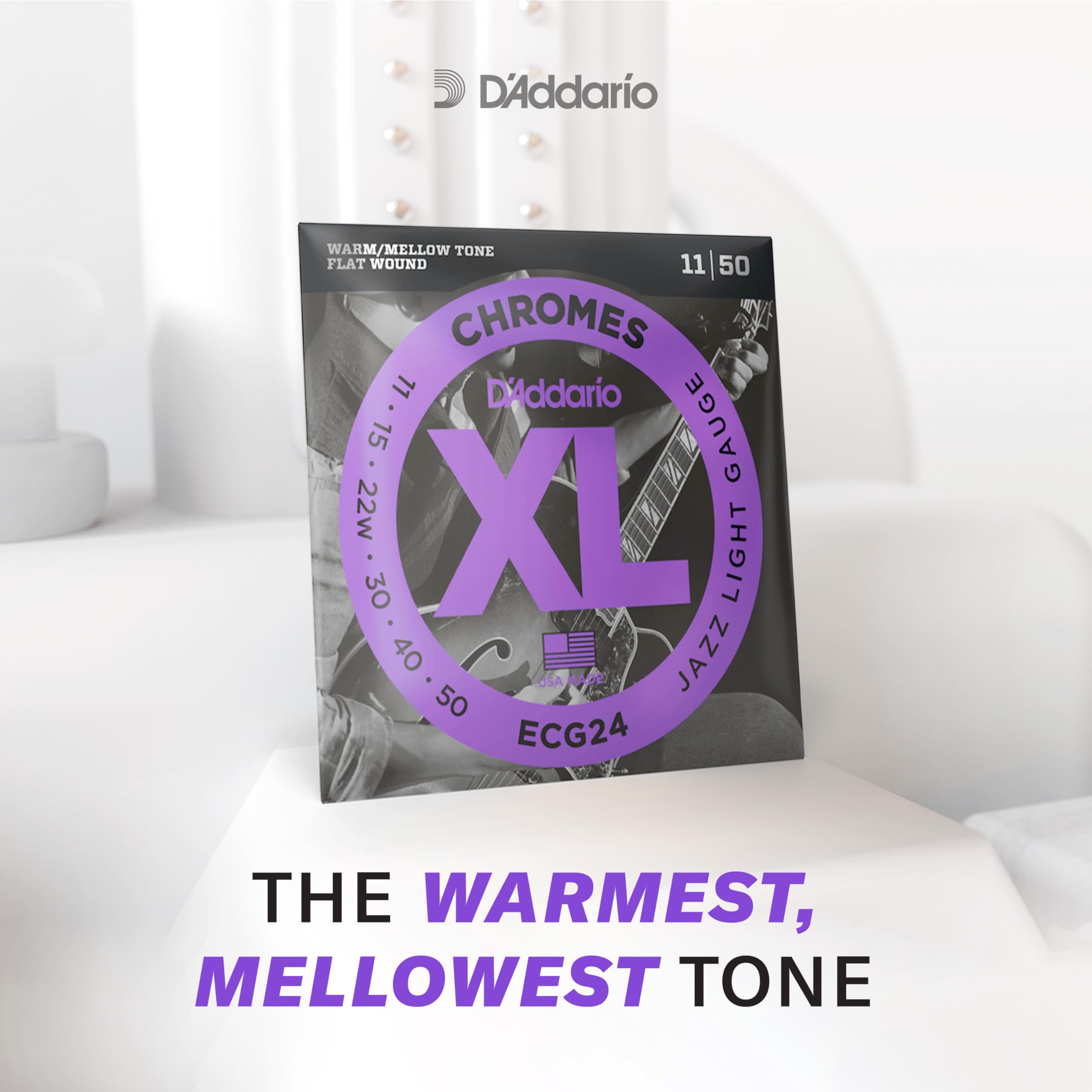 Foto 4 pulgar | Cuerdas De Guitarra D'addario Xl Chromes Electric Flat Wound, Paquete De 3 - Venta Internacional.