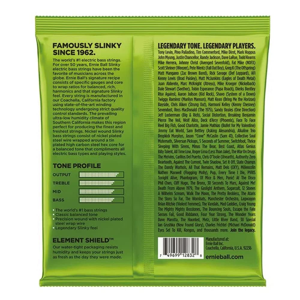 Foto 2 | Cuerdas Ernie Ball Regular Slinky Para Bajo, Calibre 50-105 - Venta Internacional.