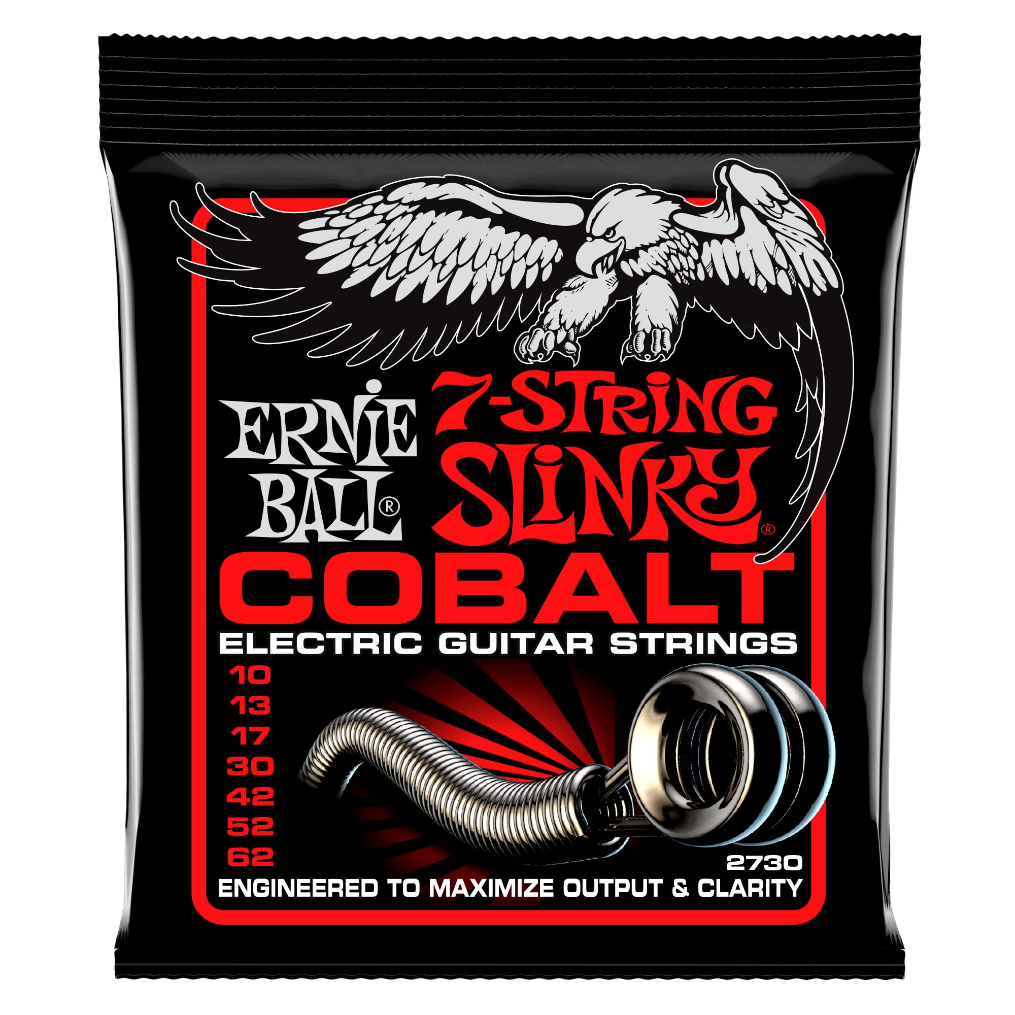 Foto 2 pulgar | Cuerdas Para Guitarra Eléctrica Ernie Ball, 7 Cuerdas, Calibre 10-62 - Venta Internacional.