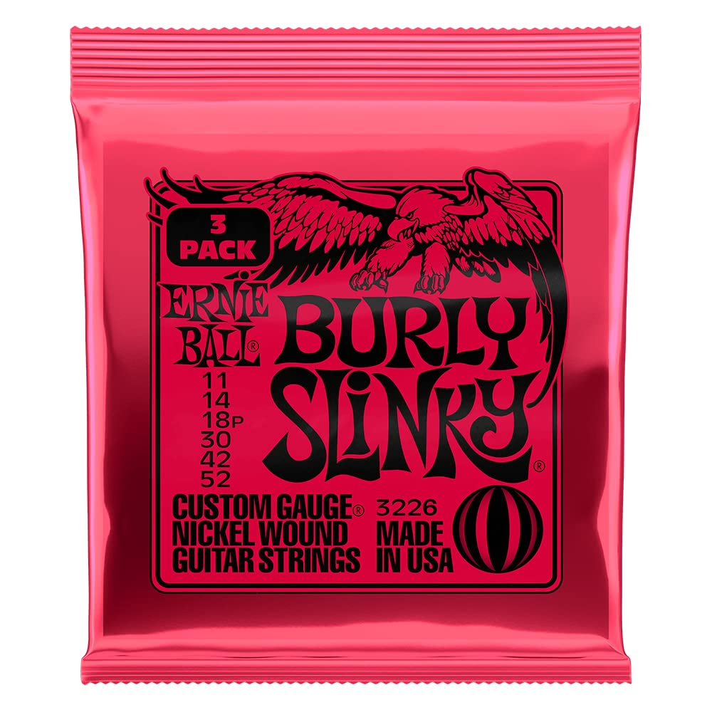 Foto 2 pulgar | Juego De 3 Cuerdas Para Guitarra Eléctrica Ernie Ball Burly Slinky - Venta Internacional.