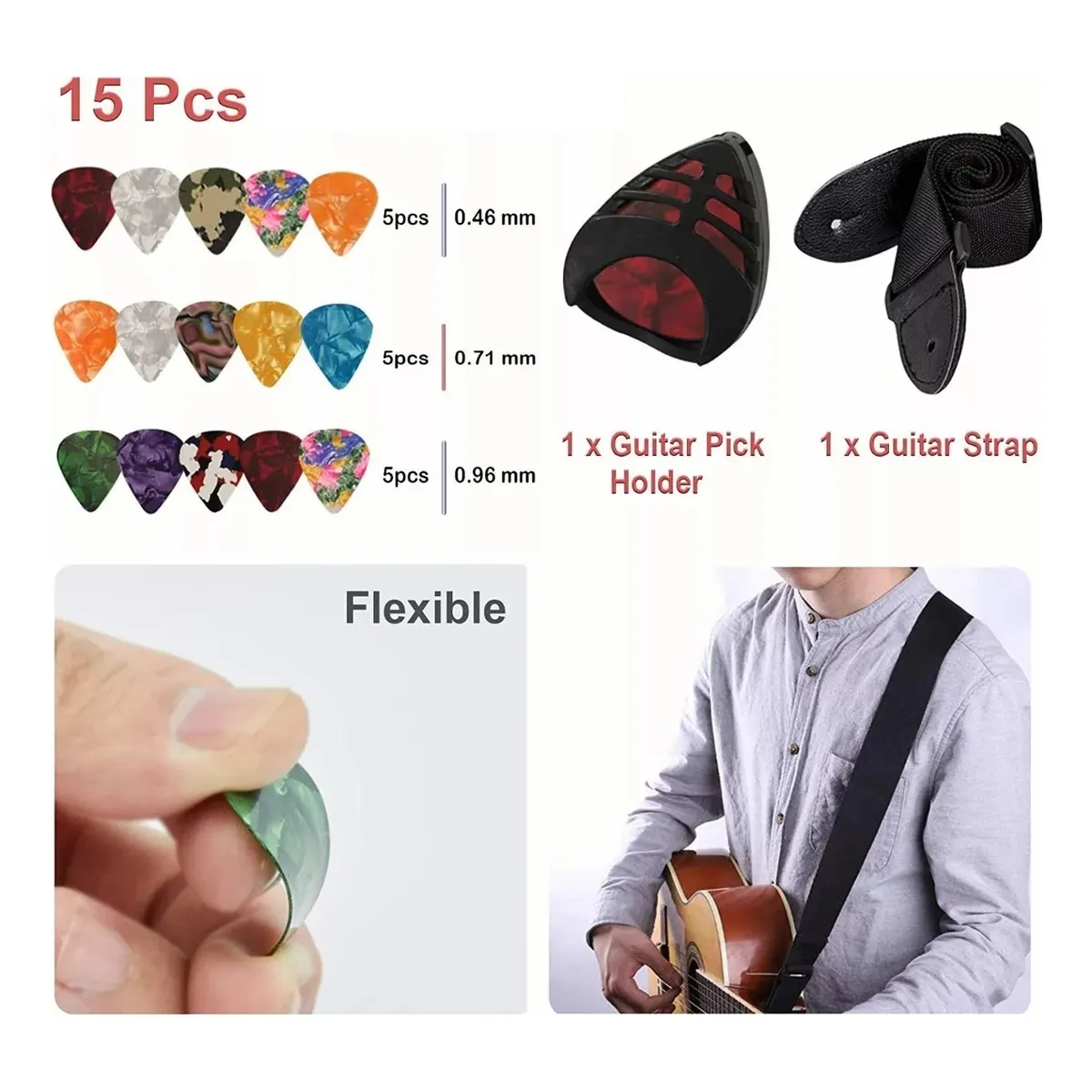 Foto 2 | Kit De Accesorios Para Guitarra Acustica Cuerdas 66 Unidades Lab.g Multicolor