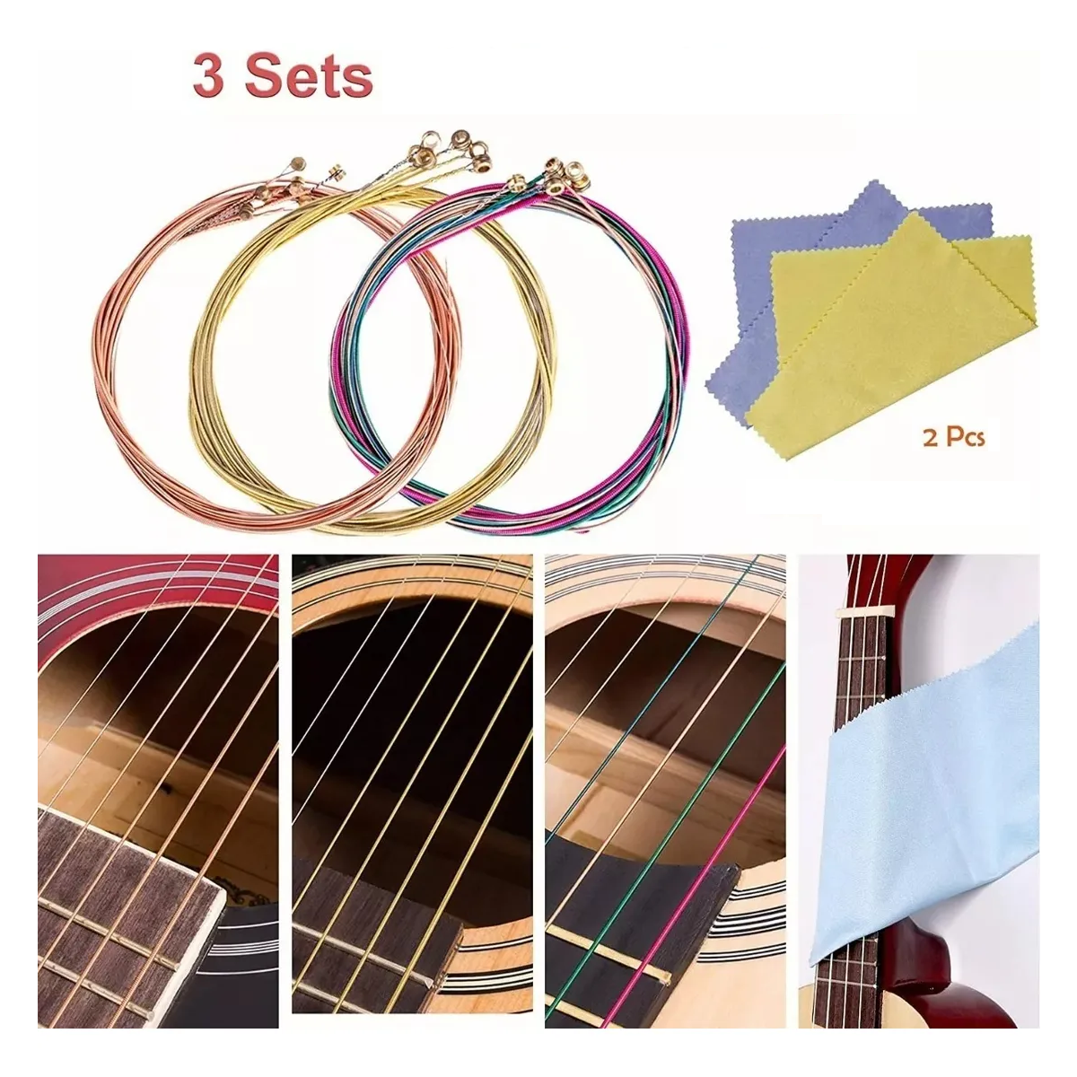 Foto 4 | Kit De Accesorios Para Guitarra Acustica Cuerdas 66 Unidades Lab.g Multicolor