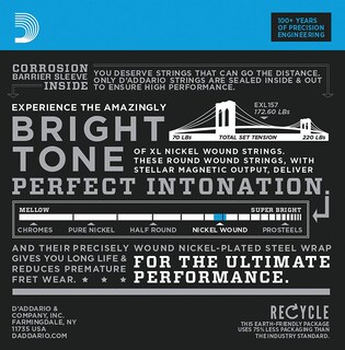 Foto 2 | Juego De 3 Cuerdas Para Guitarra Eléctrica Barítono D'addario Exl157 Medium - Venta Internacional.