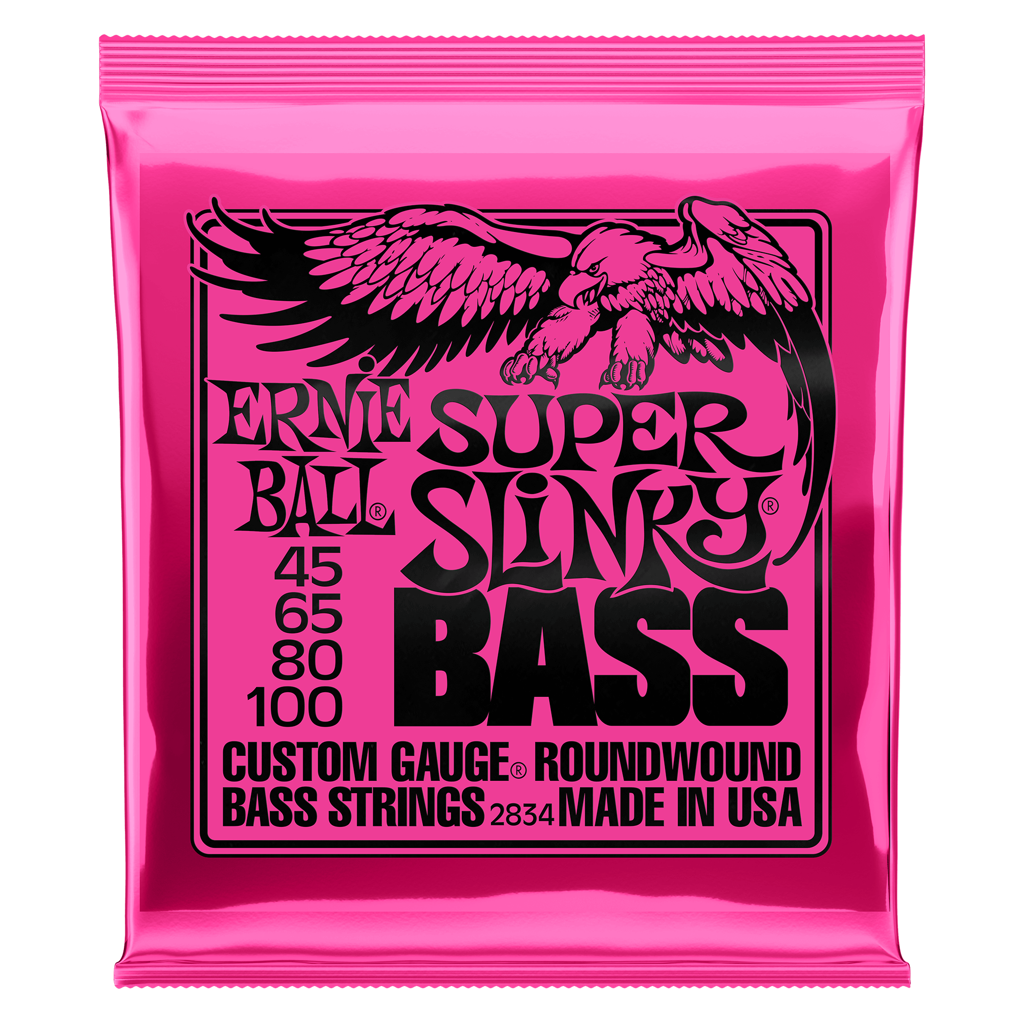 Cuerdas Bajo Ernie Ball 2834 Color Rosa