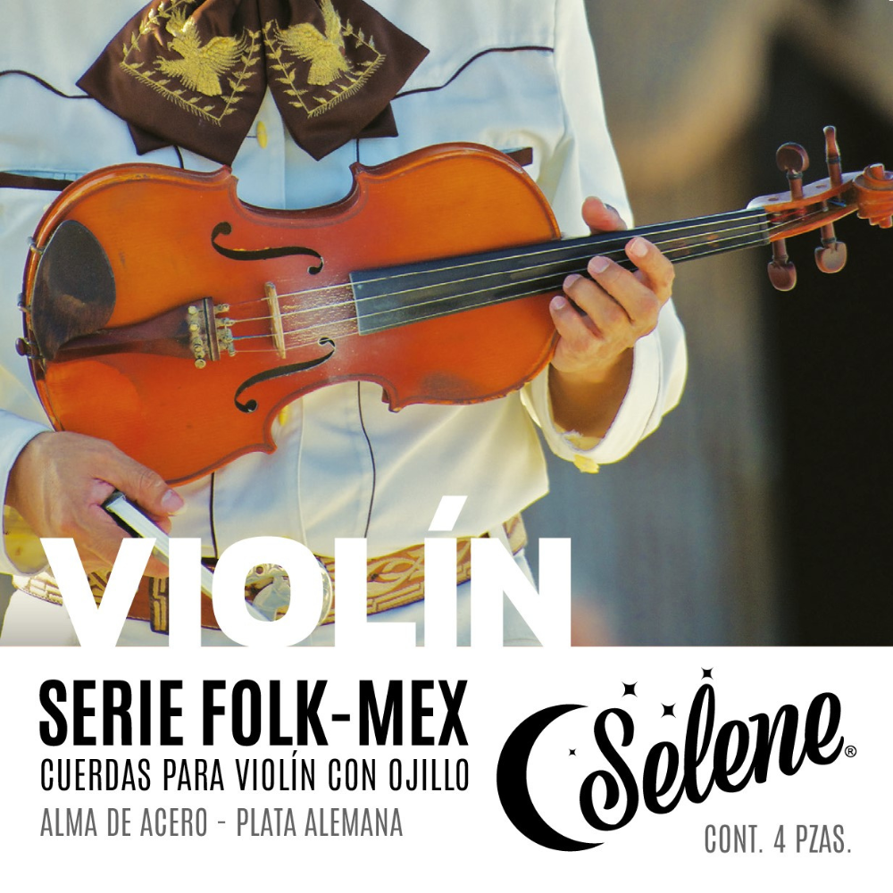 Cuerdas Para Violin, Selene Folk Mex, Alma De Acero, Entorchado De Plata Alemana 3 Set