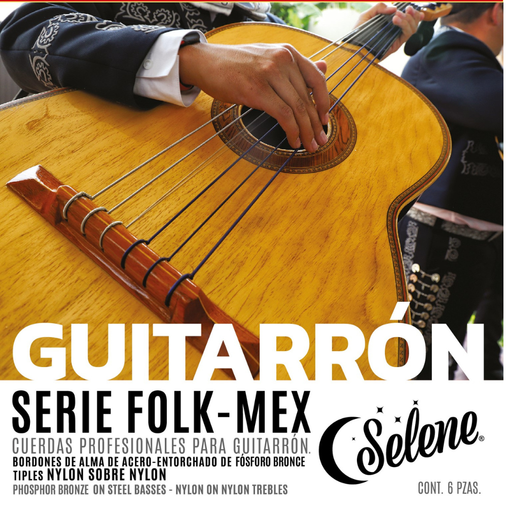 Cuerdas para Guitarrón Selene Nailon Sobre Nailon 6 Piezas