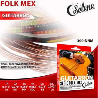 Foto 2 | Cuerdas para Guitarrón Selene Nailon sobre Nailon