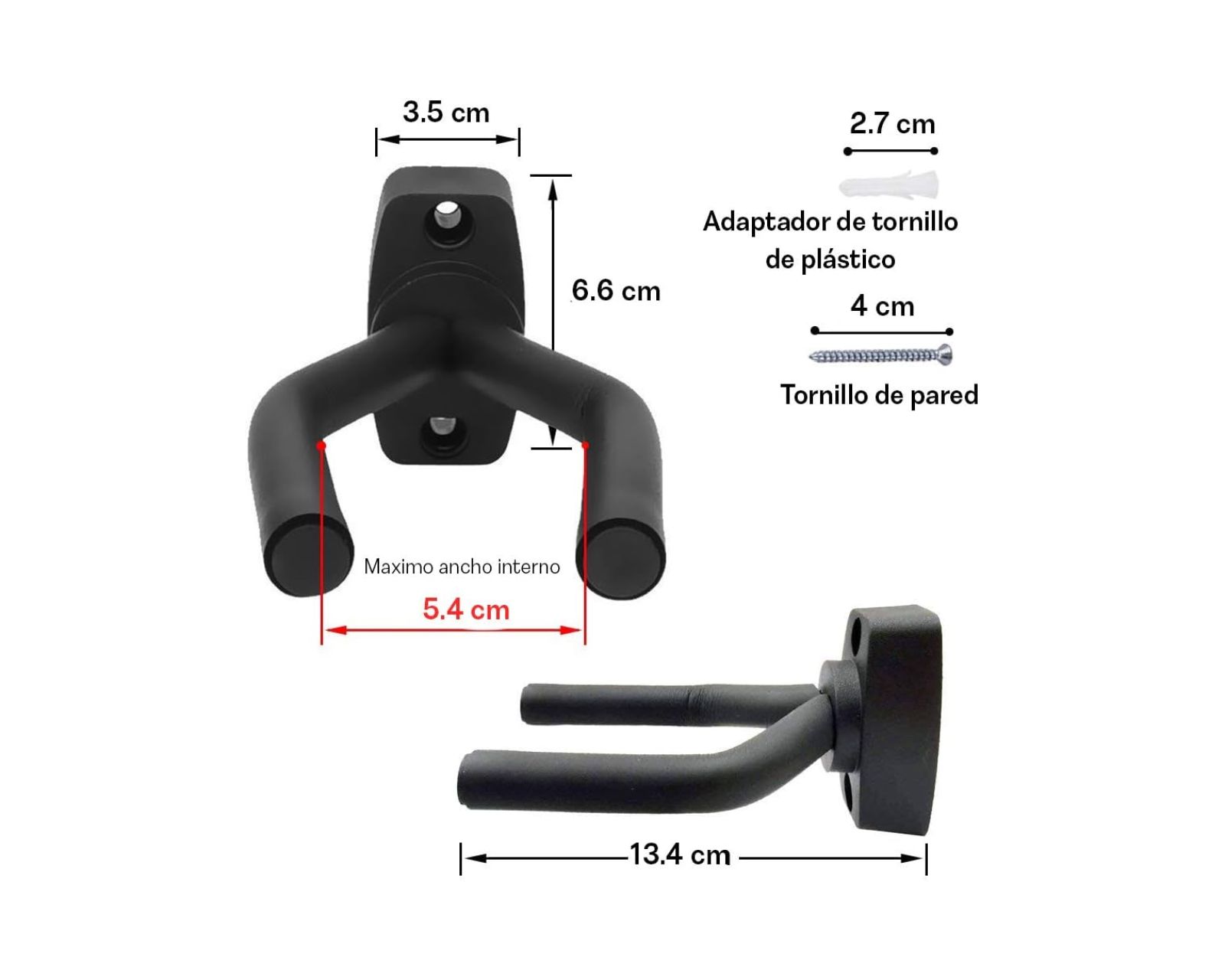 Foto 5 pulgar | Soporte para Guitarra de Pared Genérico Incluye Plumillas