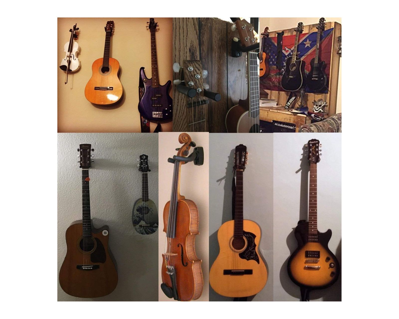 Foto 7 pulgar | Soporte para Guitarra de Pared Genérico Incluye Plumillas