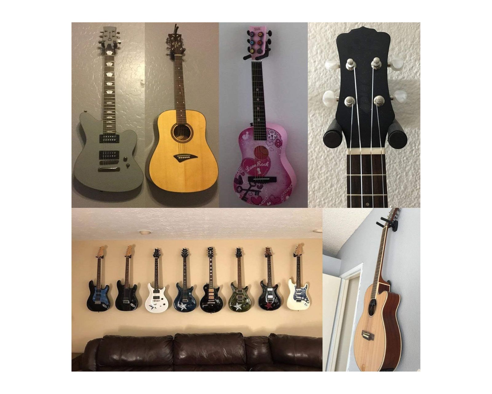 Foto 8 pulgar | Soporte para Guitarra de Pared Genérico Incluye Plumillas