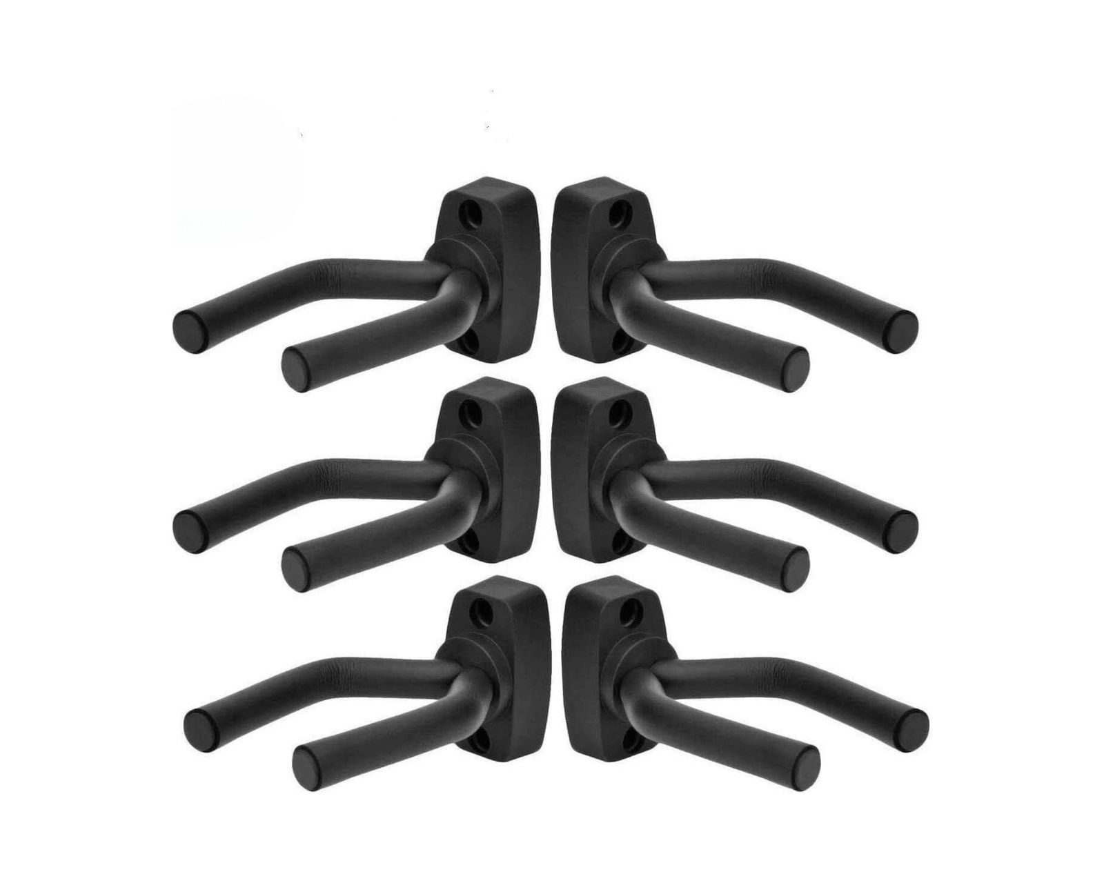 Set 6 Piezas Soporte para Guitarra de Pared Genérico color Negro