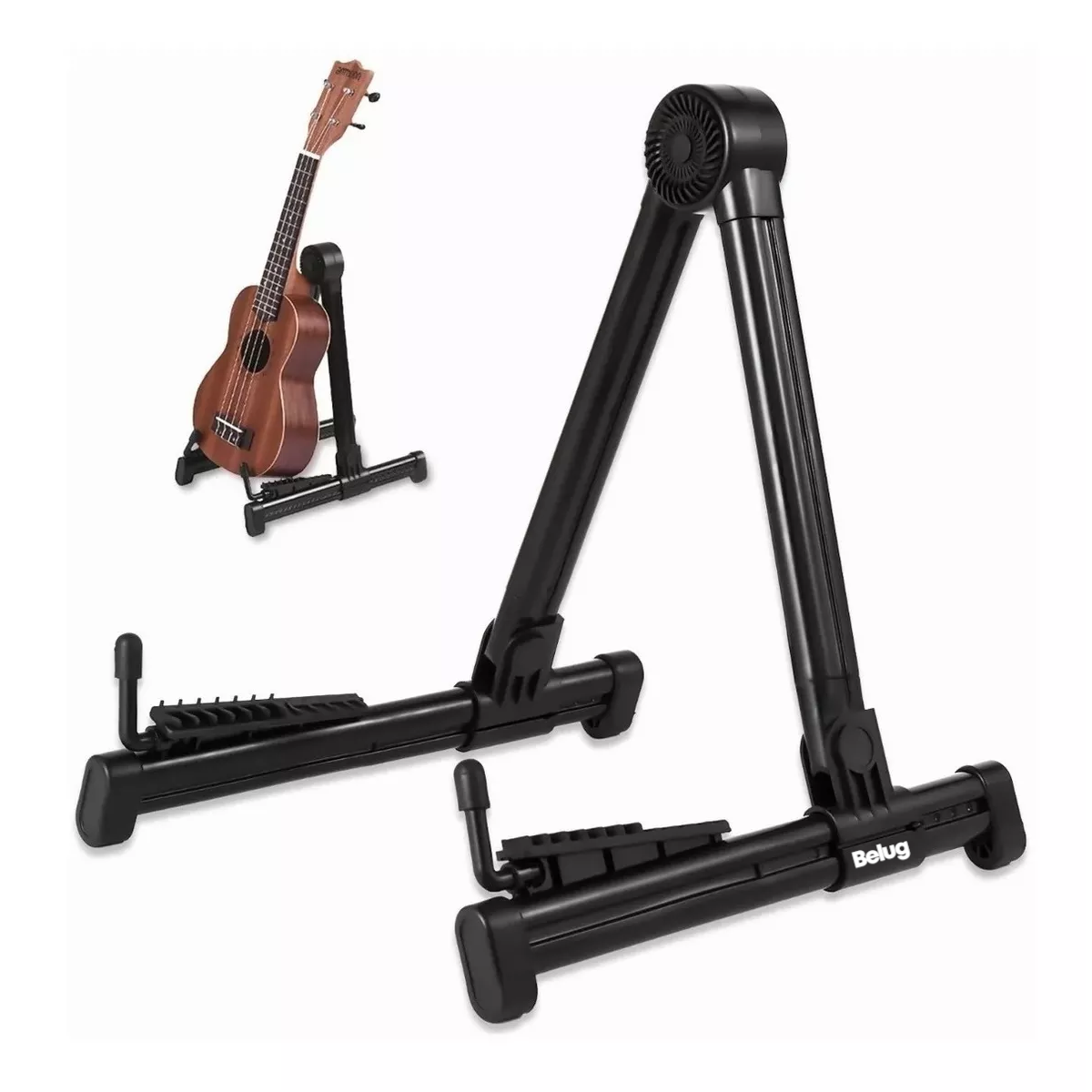 Foto 3 pulgar | Soporte De Guitarra Plegable Universal Con Marco A Portátil Negro Belug