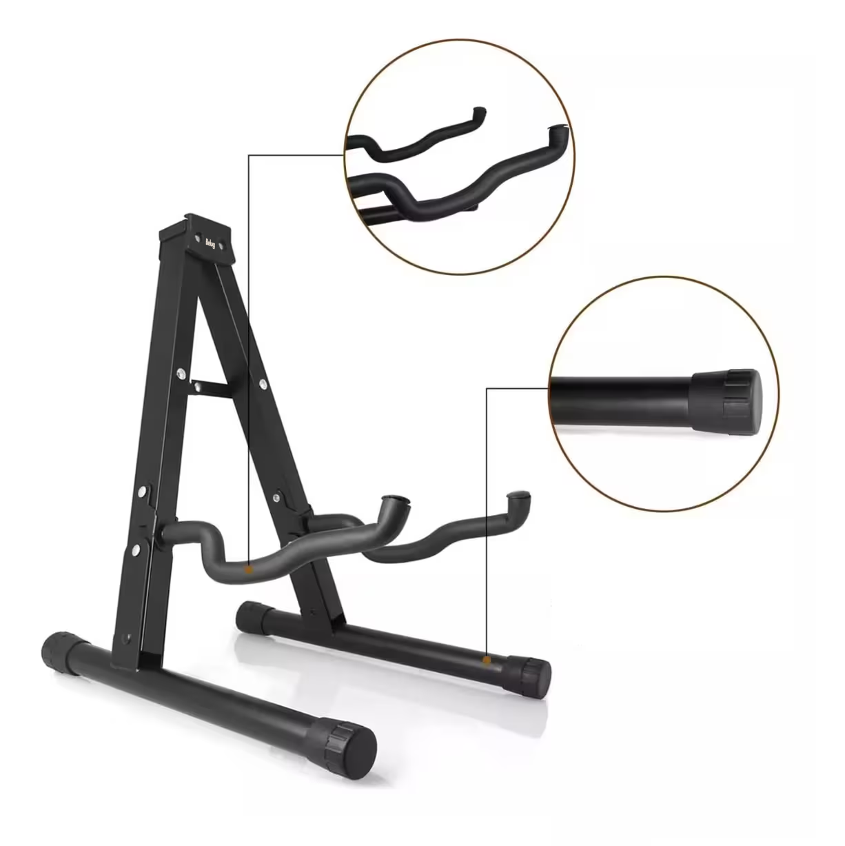Foto 3 | Base Soporte Para Guitarra O Bajo Metálico Belug Transporte Fácil Negro
