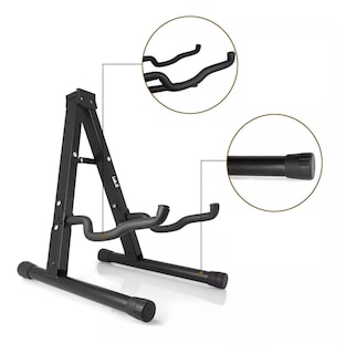Foto 3 | Base Soporte Para Guitarra O Bajo Metálico Transporte Fácil Negro