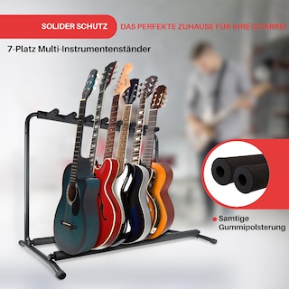 Foto 2 | Soporte Multiguitarra Pyle, Expositor De 7 Ranuras Para Guitarra Eléctrica, Ac - Venta Internacional.