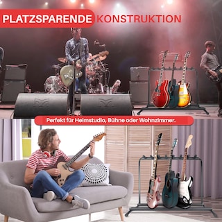 Foto 5 | Soporte Multiguitarra Pyle, Expositor De 7 Ranuras Para Guitarra Eléctrica, Ac - Venta Internacional.