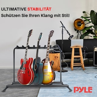 Foto 7 | Soporte Multiguitarra Pyle, Expositor De 7 Ranuras Para Guitarra Eléctrica, Ac - Venta Internacional.
