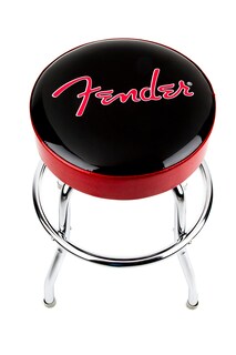 Foto 1 | Taburete De Bar Fender Red Sparkle Con El Logotipo Giratorio De 24 Pulgadas, Negro/negro - Venta Internacional.