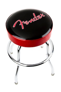 Foto 5 | Taburete De Bar Fender Red Sparkle Con El Logotipo Giratorio De 24 Pulgadas, Negro/negro - Venta Internacional.