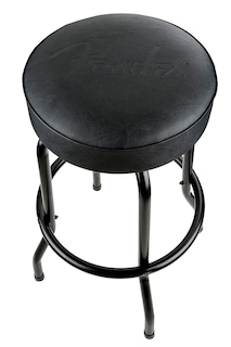 Foto 1 | Taburete De Bar Fender Con Logotipo Negro Estampado, Giratorio, 30 Cm, Negro/negro - Venta Internacional.