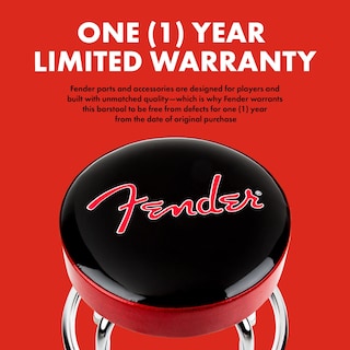 Foto 6 | Taburete De Bar Fender Red Sparkle Logo Giratorio Negro 30 Cm - Venta Internacional.