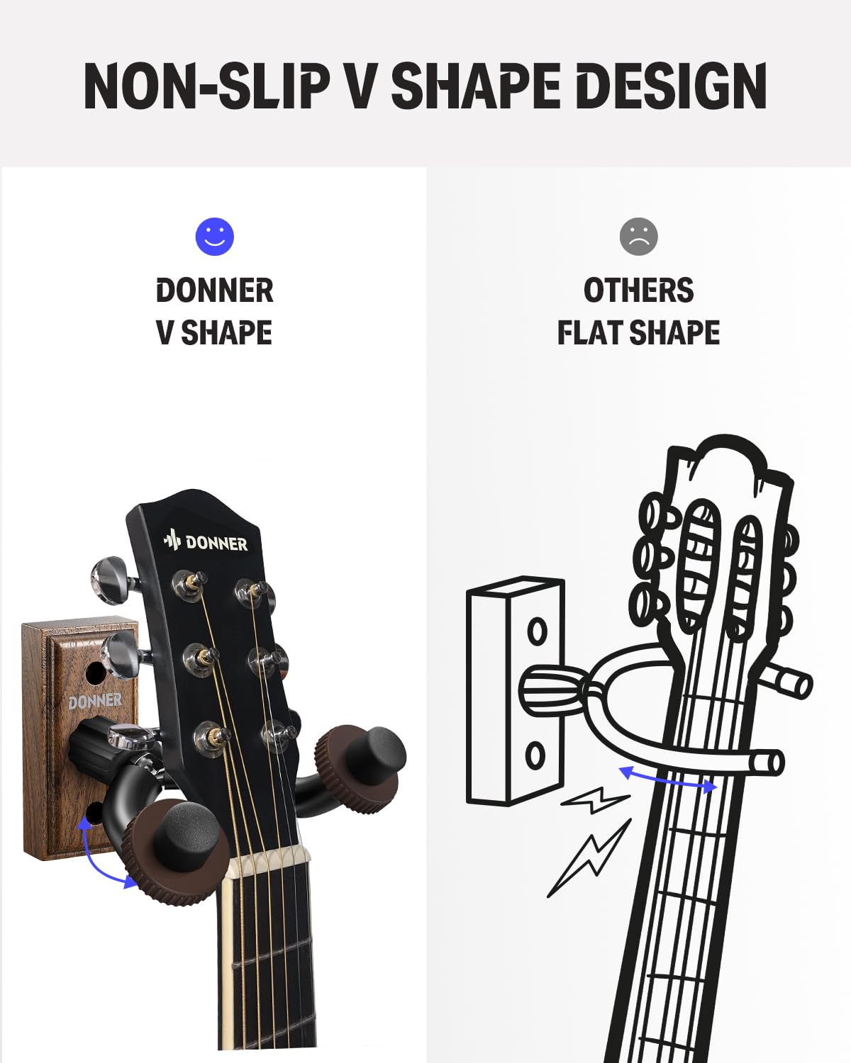 Foto 5 pulgar | Soporte De Pared Para Guitarra Donner, Paquete De 3 Unidades, Color Nogal Negro - Venta Internacional.