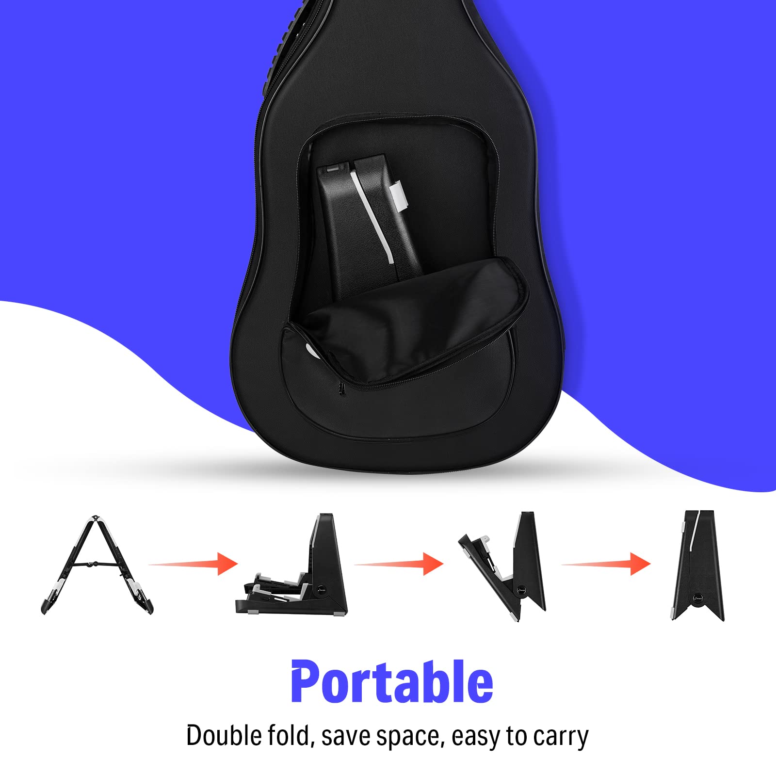 Foto 3 pulgar | Soporte De Guitarra Donner A-frame Para Bajo Electrónico Acústico - Venta Internacional.
