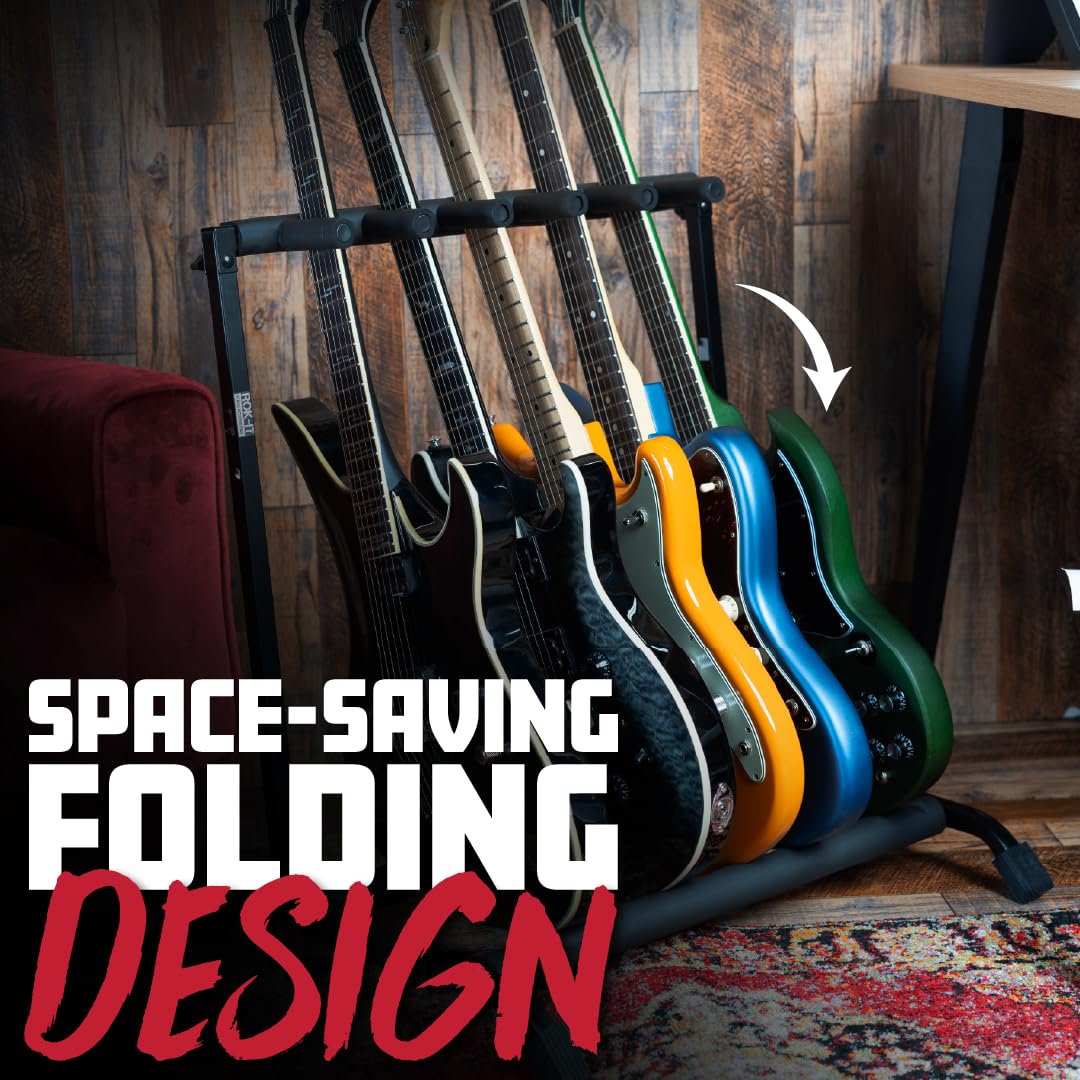 Foto 6 pulgar | Soporte Para Guitarra Rok-it Ri-gtr-rack5 Para 5 Guitarras Eléctricas O Acou - Venta Internacional.