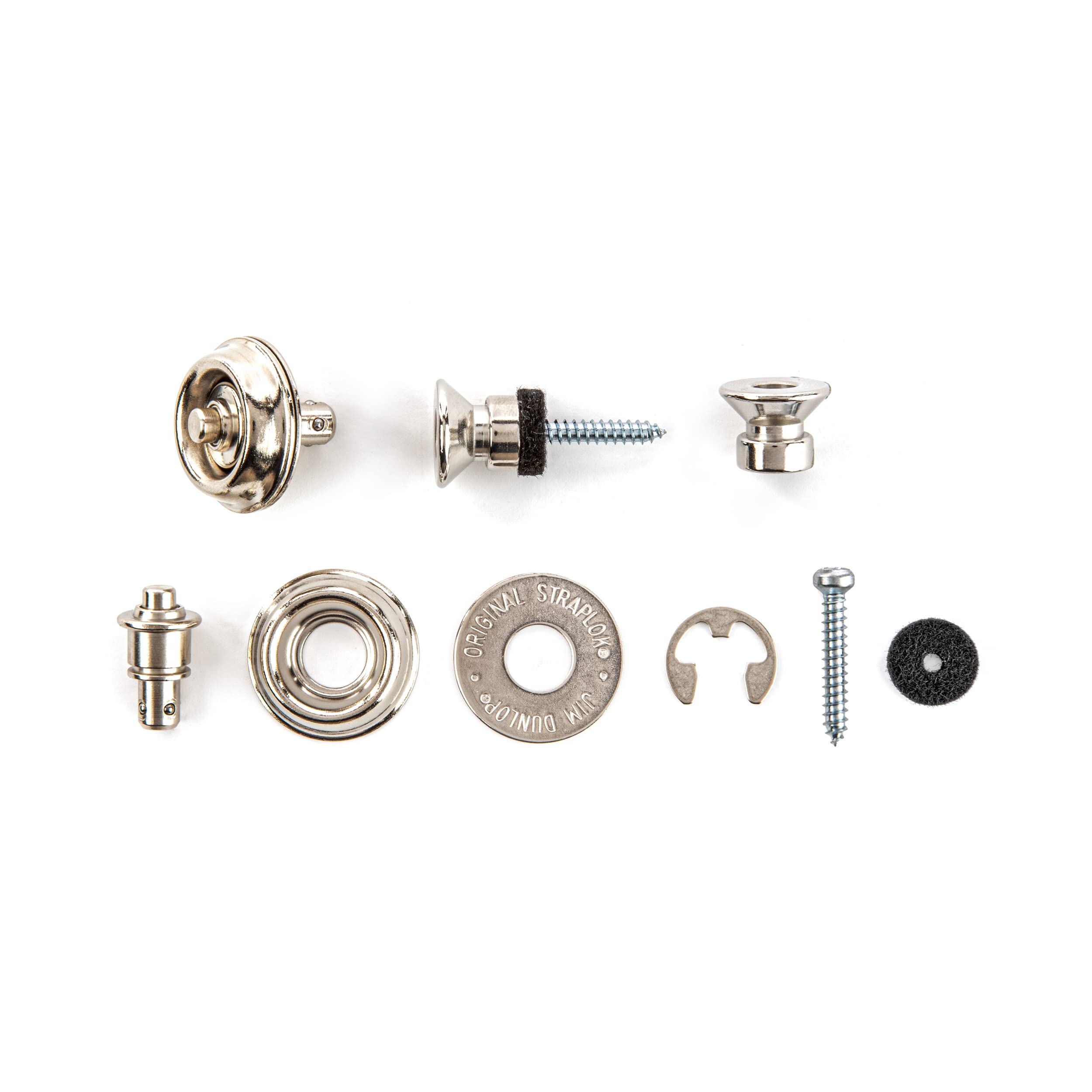 Foto 3 pulgar | Retenedores De Correa Straplok Jim Dunlop Traditional Nickel - Venta Internacional.