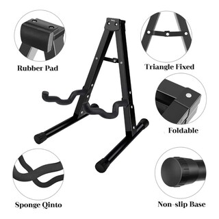 Foto 2 | Soporte De Guitarra Belug De Metal Plegable Soporte De Base Negro
