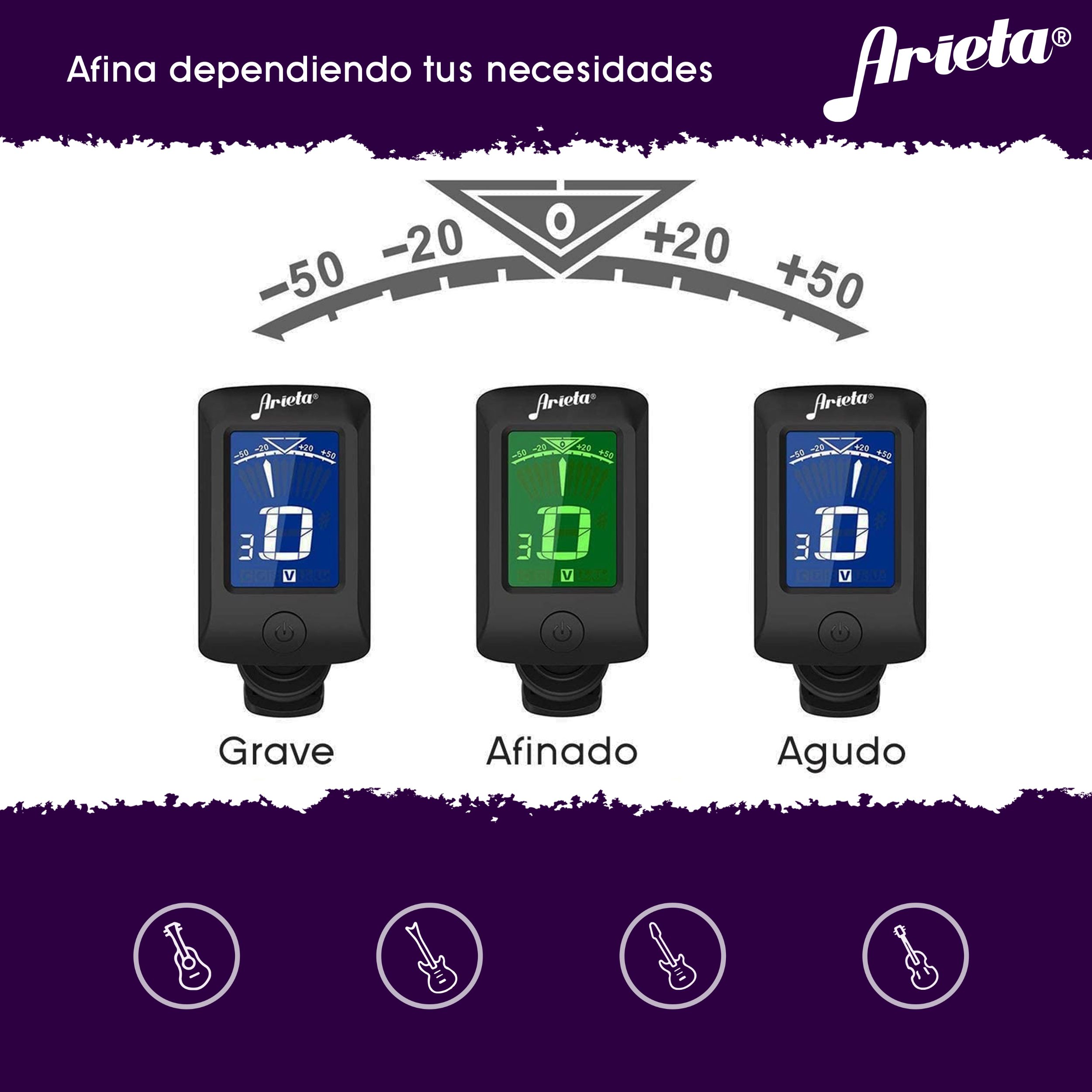 Foto 5 | Afinador Digital Arieta para Guitarra